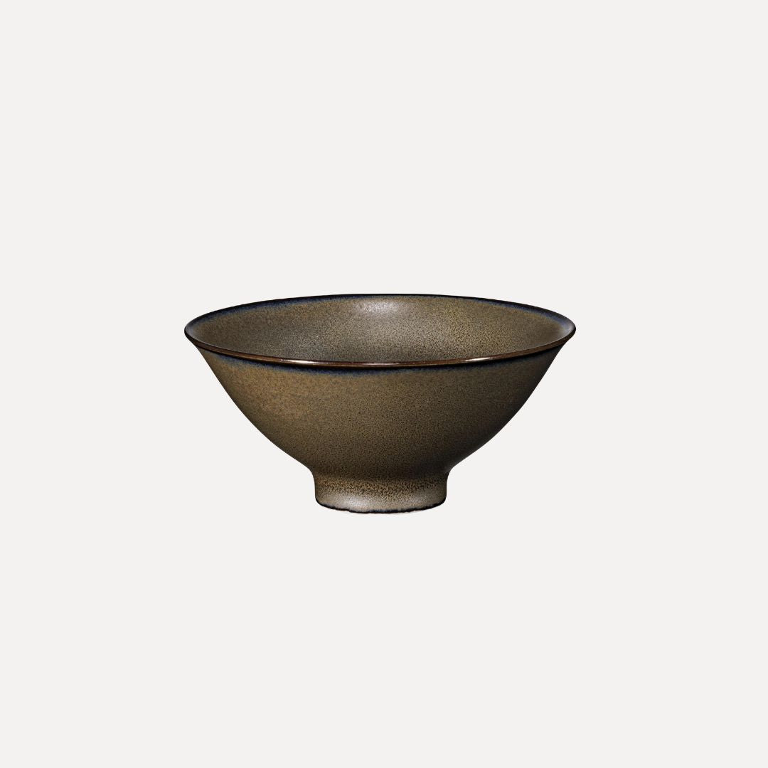 Alongu Rice Bowl 12.5cm Tenmoku Brown