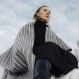 Wool Throw Aurora - Grey White