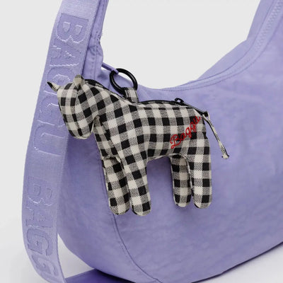 Baggu Horse Charm - Black & White Gingham