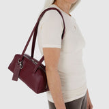 Baggu Recycled Leather Bowler Bag Small - Mahogany