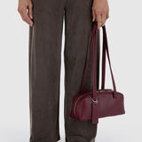 Baggu Recycled Leather Bowler Bag Small - Mahogany