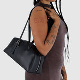 Baggu Recycled Leather Bowler Bag - Black