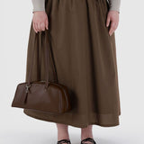 Baggu Recycled Leather Bowler Bag - Brown