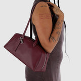 Baggu Recycled Leather Bowler Bag - Mahogany