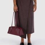 Baggu Recycled Leather Bowler Bag - Mahogany