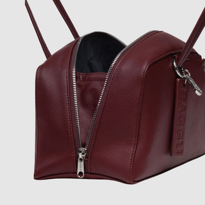 Baggu Recycled Leather Bowler Bag - Mahogany