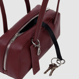 Baggu Recycled Leather Bowler Bag - Mahogany