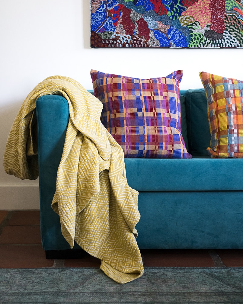 Mungo Cotton Throw Bakuba - Turmeric