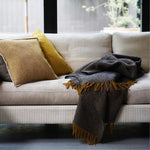 Klippan Blanket Herringbone Charcoal and Honey_Simple-Beautiful_Things