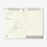 Midori MD - 2026 Desk Calendar Twin