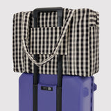 Baggu Cloud Carry On - Black and Cream Gingham