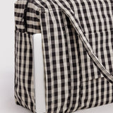 Baggu Cloud Carry On - Black and Cream Gingham