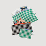 Baggu Flat Pouch Set - Gingham
