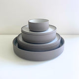 Hasami Porcelain Shallow Bowl 22.0cm Ash White