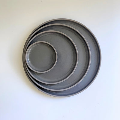 Hasami Porcelain Plate 22.0cm Dark Grey