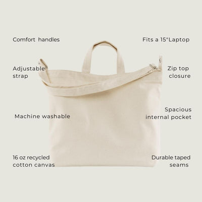 Baggu Horizontal Zip Duck Bag - Natural Canvas