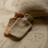Hot Water Bottle Woollen Cover - Cinnamon White