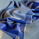 Wool Throw House on the Hill - Blue