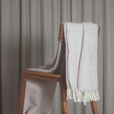 Klippan Eco Wool Blanket Herringbone - Beige and Ivory