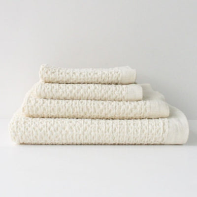 Kontex Cotton Heather Waffle Towel - Ivory