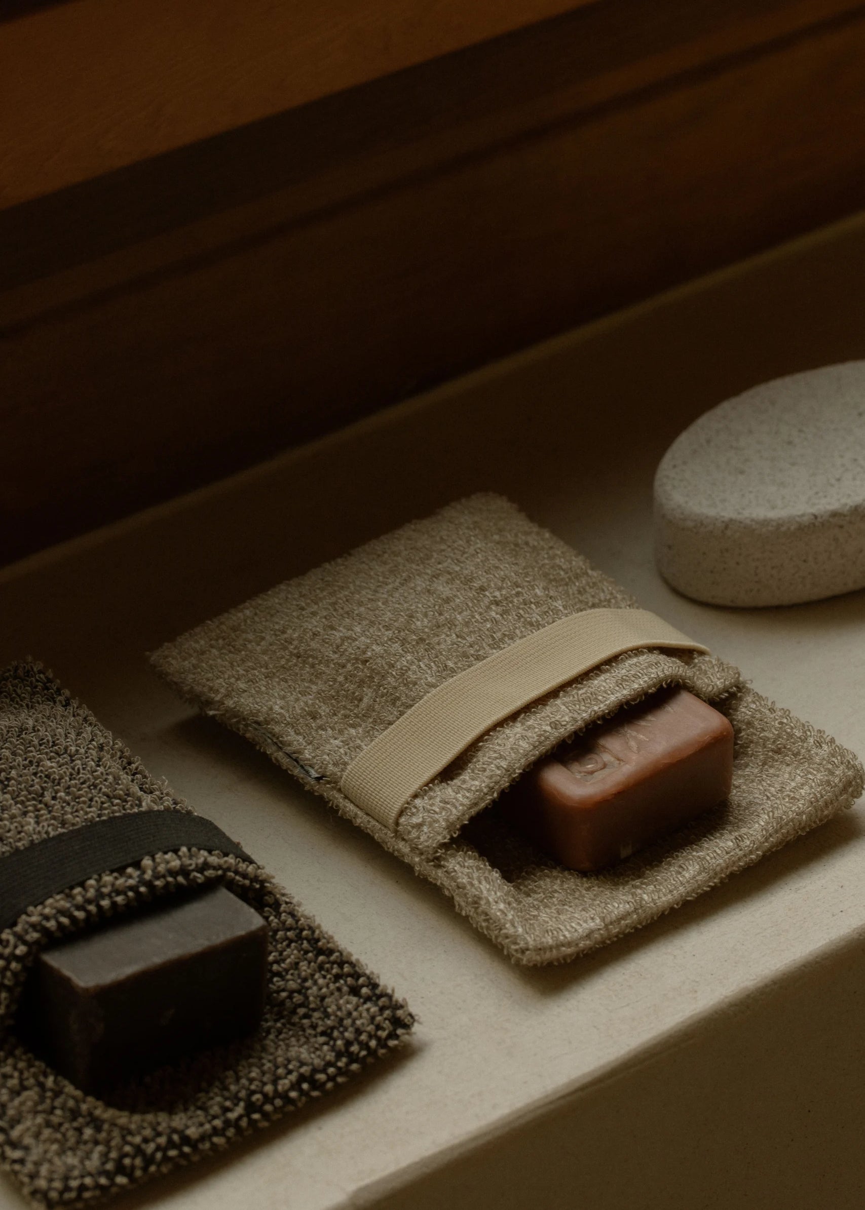 LapuanSoapScrubMittKivi-Linen