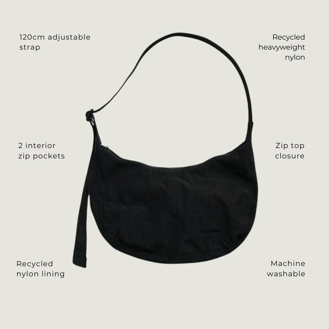 Baggu Crescent Crossbody Bag Black | Simple Beautiful Things