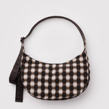 Baggu Nylon Crossbody Bag Medium - Blurred Gingham Brown