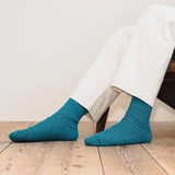 Nishiguchi Kutsushita Boston Hemp Cotton Sock - Seagull Blue