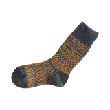 Nishiguchi Kutsushita Wool Jacquard Socks Navy Simple Beautiful Things