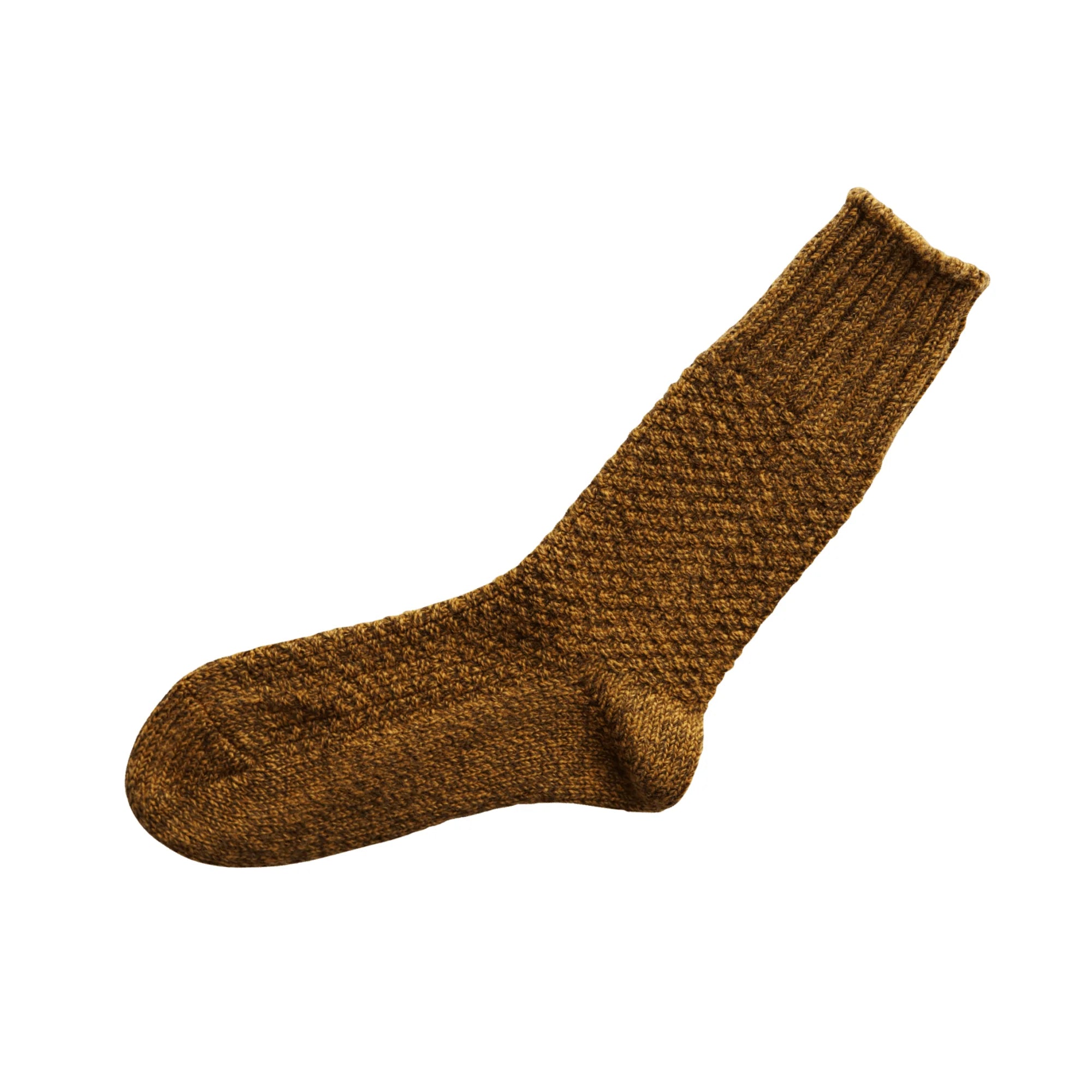 Nishiguchi Kutsushita Wool Cotton Boot Socks-Mustard-Simple-Beautiful-Things