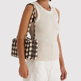 Baggu Bowler Bag - Blurred Gingham Brown