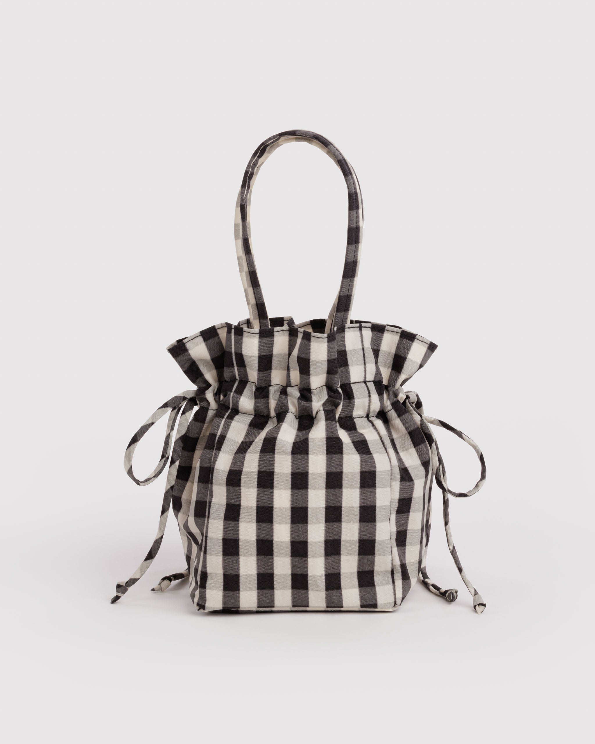 Baggu Drawstring Bag - Black and Cream Gingham_Simple_Beautiful_Things