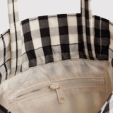 Baggu Drawstring Bag - Black and Cream Gingham