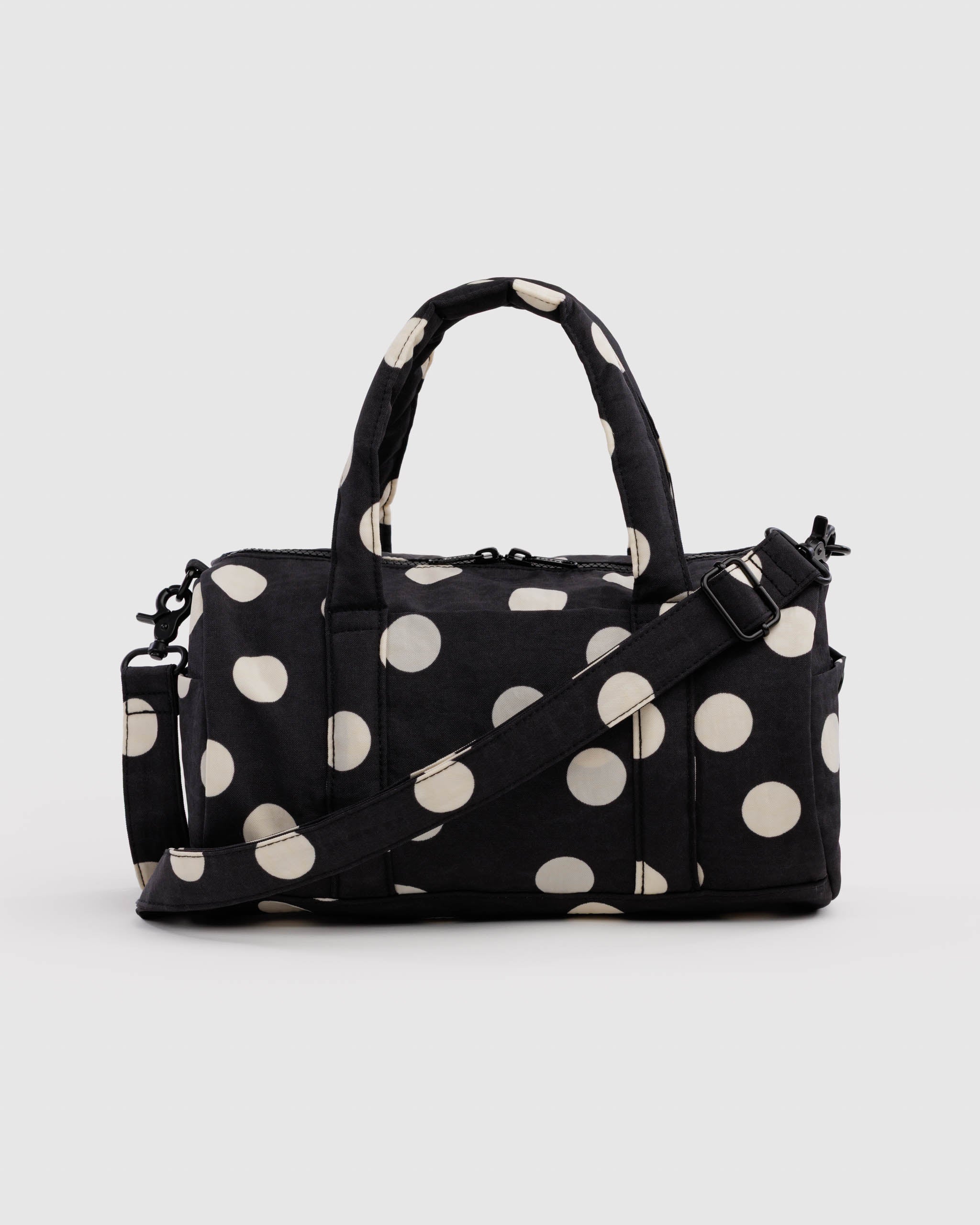 Baggu Duffle Bag - Black and Cream Polka Dot_Simple_Beautiful_Things