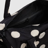 Baggu Duffle Bag - Black and Cream Polka Dot