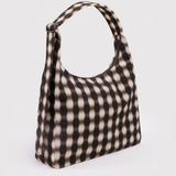 Baggu Nylon Shoulder Bag - Blurred Gingham Brown