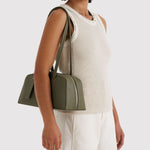 Baggu Recycled Leather Bowler Bag - Loden_Simple_Beautiful_Things