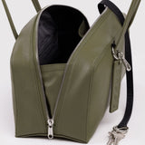 Baggu Recycled Leather Bowler Bag - Loden