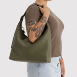 Baggu Recycled Leather Shoulder Bag - Loden