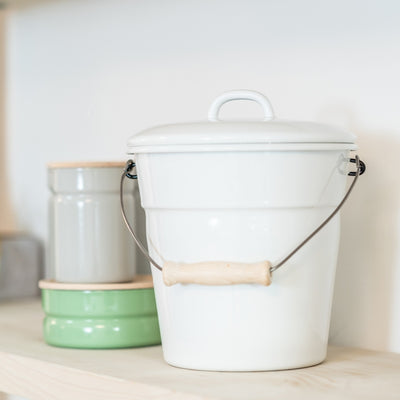 Riess Enamel Kitchen Compost Bin