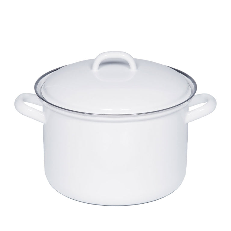 Riess Enamel Pot Tall White