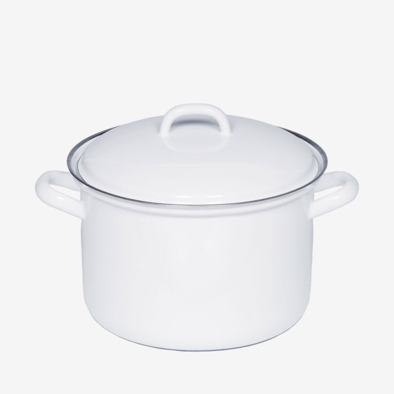 Riess Enamel Pot Tall White
