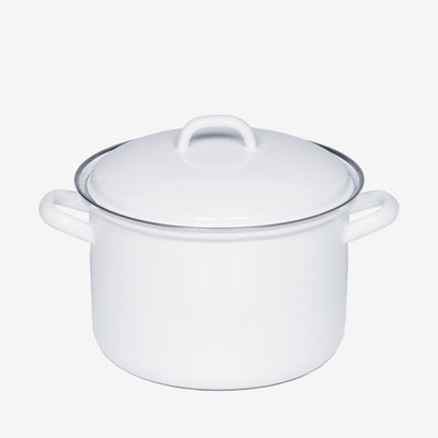 Riess Enamel Pot Tall White