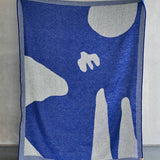 Wool Throw House on the Hill - Blue