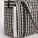 Baggu Cloud Carry-On Small - Black and Cream Gingham