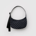 Baggu Crescent Bag Small - Black and Sky Blue Micro Dot_Simple_Beautiful_Things