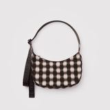 Baggu Crescent Bag Small - Blurred Gingham Brown