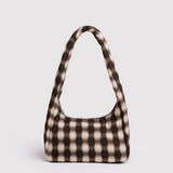 Baggu Meringue Bag Small - Blurred Gingham Brown