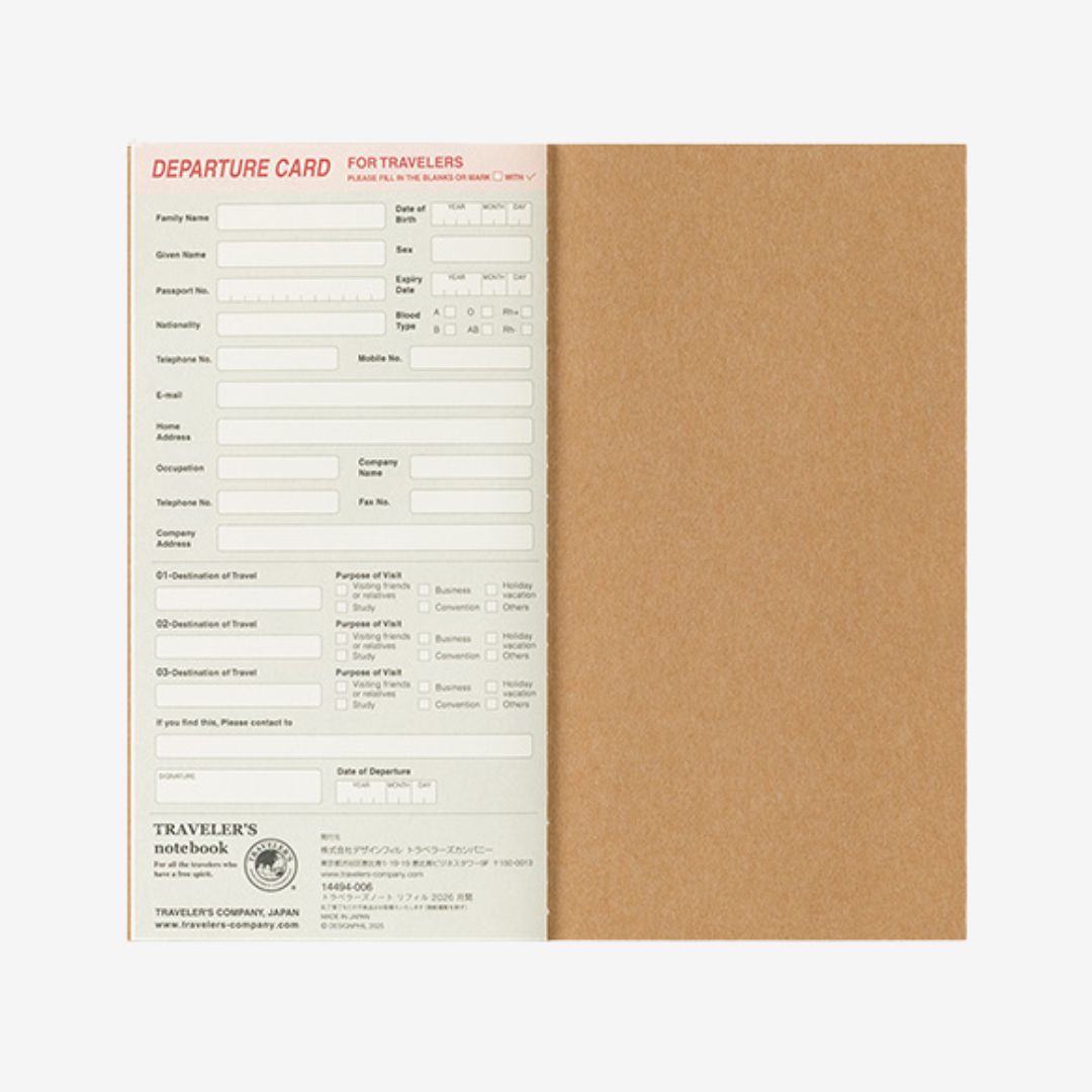 Traveler's Notebook 2026 Monthly Diary