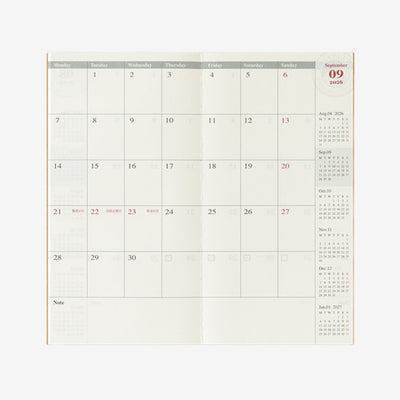 Traveler's Notebook 2026 Monthly Diary